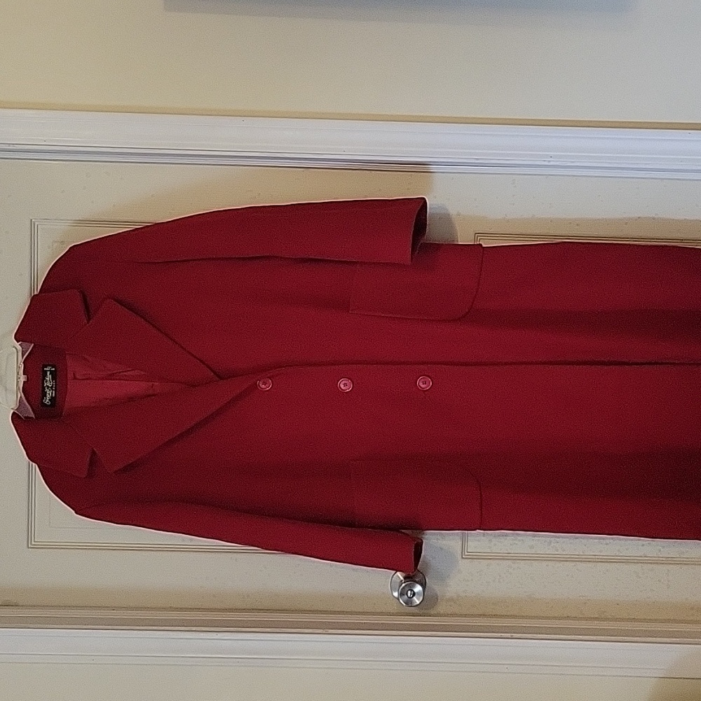 Vintage Elegant Fashions red wool coat